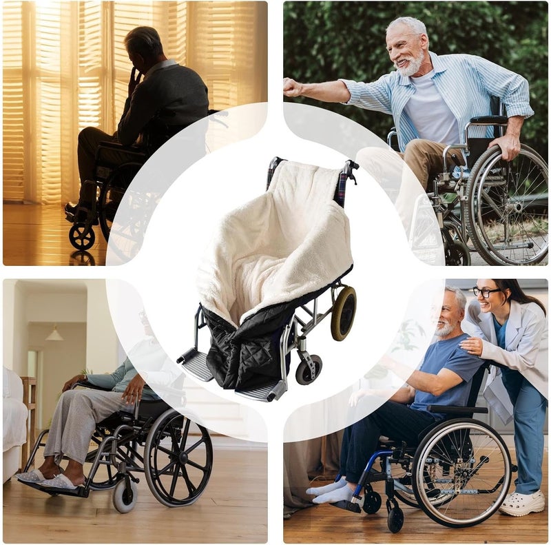 Wheelchair Blanket - Leg Warming Supplies, Wheelchair Warm Cover for Adults Elderly Disabled Seniors Patients Caregivers Outdoor Activities Hospital Stays Travel | Nursing Home Comfort - Image 4