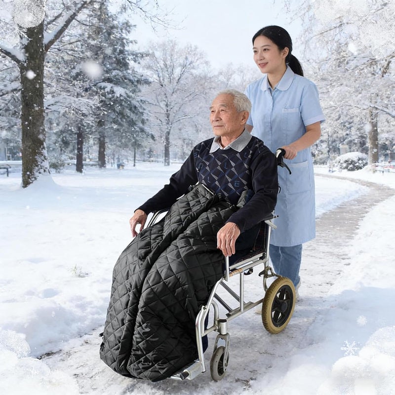 Wheelchair Blanket - Leg Warming Supplies, Wheelchair Warm Cover for Adults Elderly Disabled Seniors Patients Caregivers Outdoor Activities Hospital Stays Travel | Nursing Home Comfort - Image 2