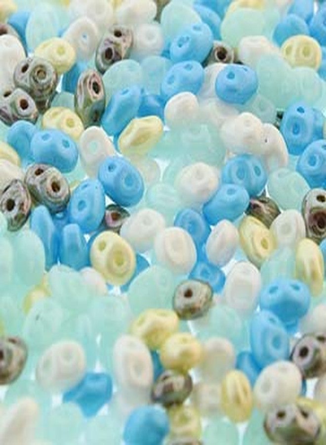 SuperDuo Mix SEA Pearl. 100 Grams of Quality Czech Glass Beads. 2.5x5mm in Assortment of Colors and Finishes