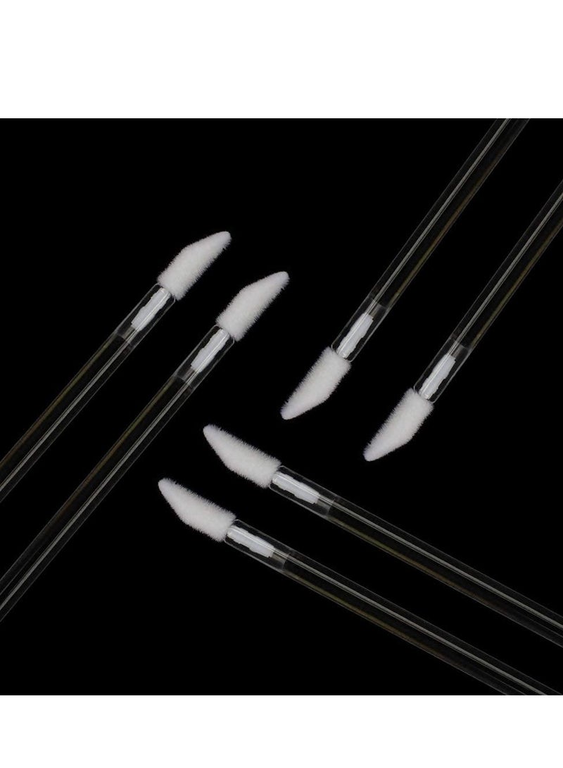 Mekupeu 300 Pieces Disposable Lip Brushes Premium Lipstick Gloss Wands Applicator Makeup Tool Kits, Clear Handle - Image 3