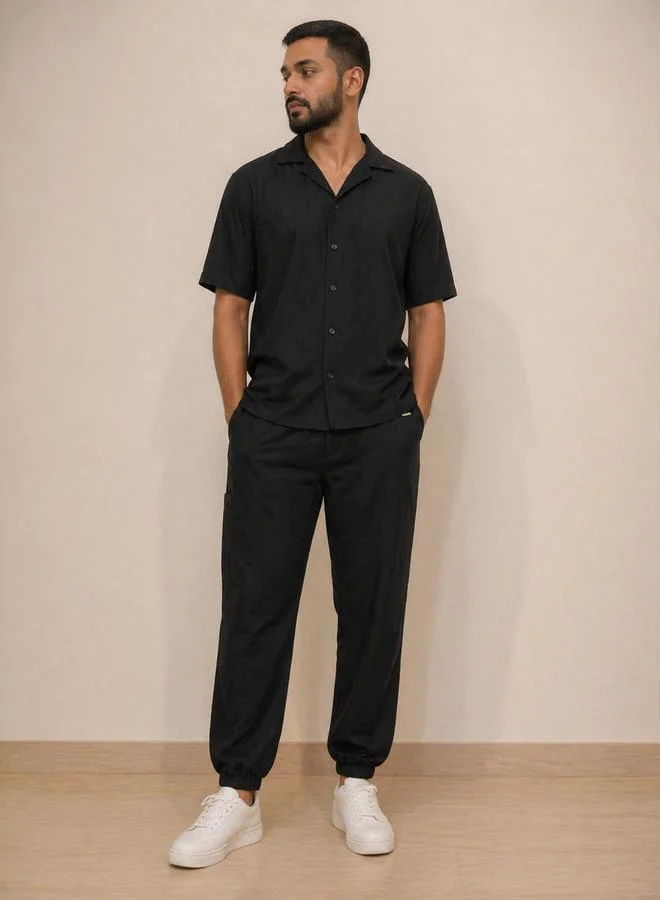 Ashita Fernandes Drayke Linen Black Pants