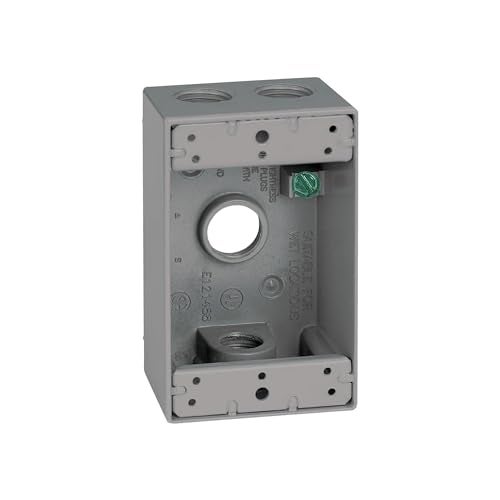Sigma Engineered Solutions Sigma Electric, Gray Count (Pack of 1) Sigma Engineered Solutions, 14251 1/2-Inch 4 Hole 1-Gang Box - Image 1