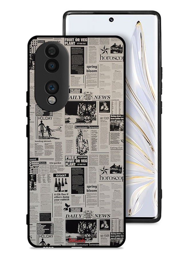 Tolwak Honor 70 Protective Case Cover Newspaper Recording - Image 1