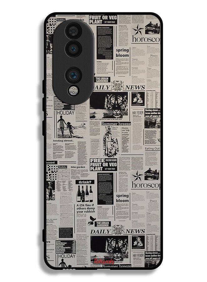 Tolwak Honor 70 Protective Case Cover Newspaper Recording - Image 2