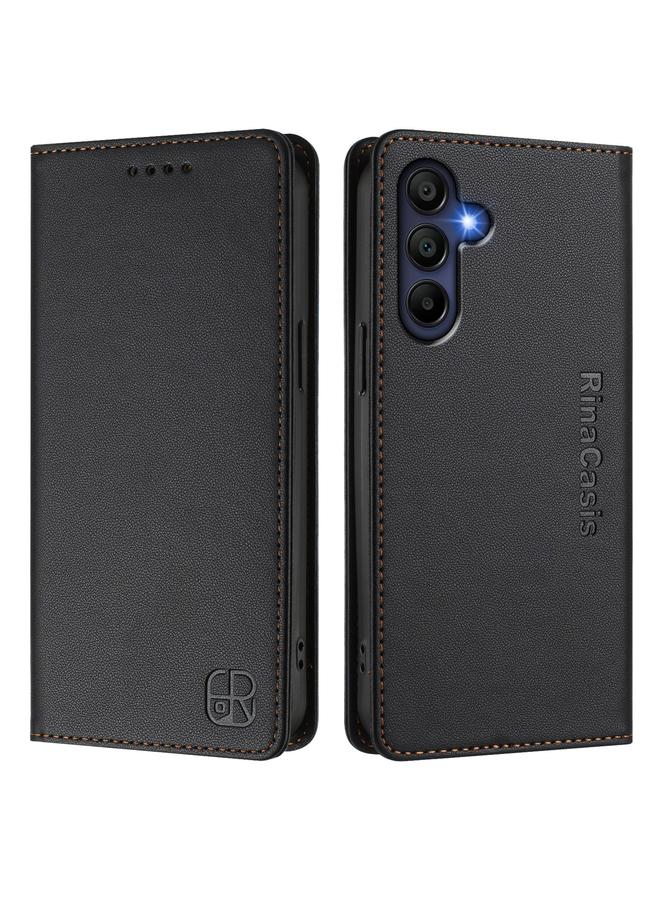 S-TOP Case For Samsung Galaxy A16 5G RC01 Dual-Folded Magnetic Suction RFID Leather Phone Case - Image 2