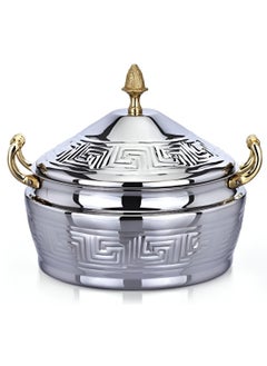 Homemaker Hannah Hotpot 3500ML Silver – Premium 3500ML Silver Hot Pot for Cooking & Serving | Elegant & Spacious Design 