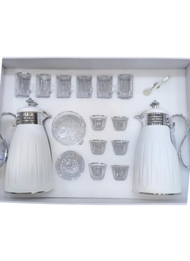 The Tea and Coffee Thermos Set with Cups and Sugar Bowl (28 Pieces) is an elegant and coordinated set for serving hot drinks, ideal for everyday use and occasions.