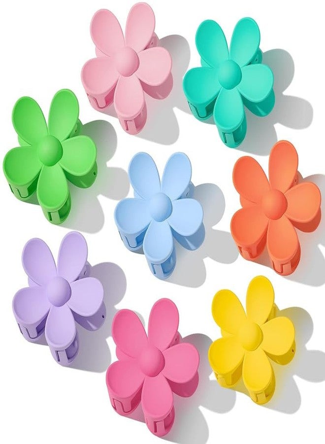 RECTYO GALLERY 6 PCS Claw Clips 6PCS Flower Big Hair Clips Cute Claw Clips for Women Thick Hair, Big Dasiy Hair Clips Strong Hold for Women Thin Hair 6 Colors (MULTICOLOR) - Image 1