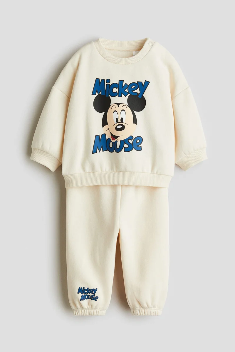 H&M 2-piece printed sweatshirt set