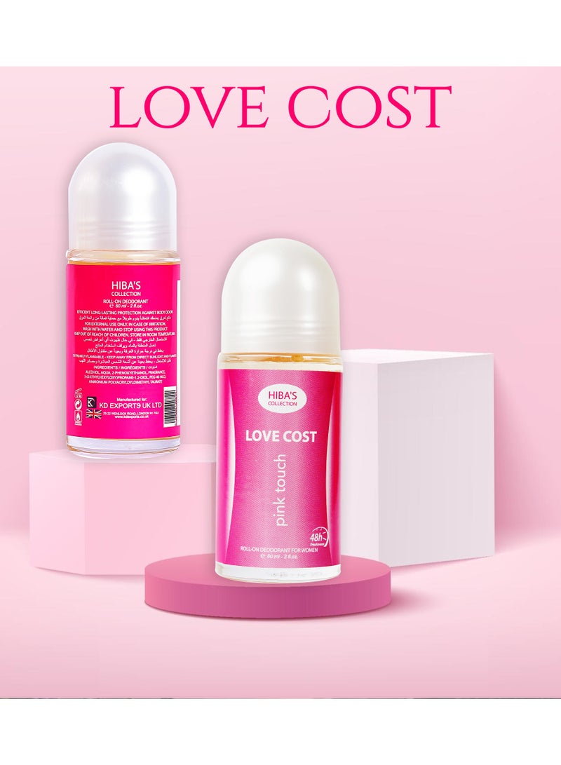 هيبا'ز كوليكشن مزيل العرق لوف كوست بينك تاتش للنساء – 60 مل (2 أونصة سائلة) | أنيقة وطويلة الأمد - Image 5
