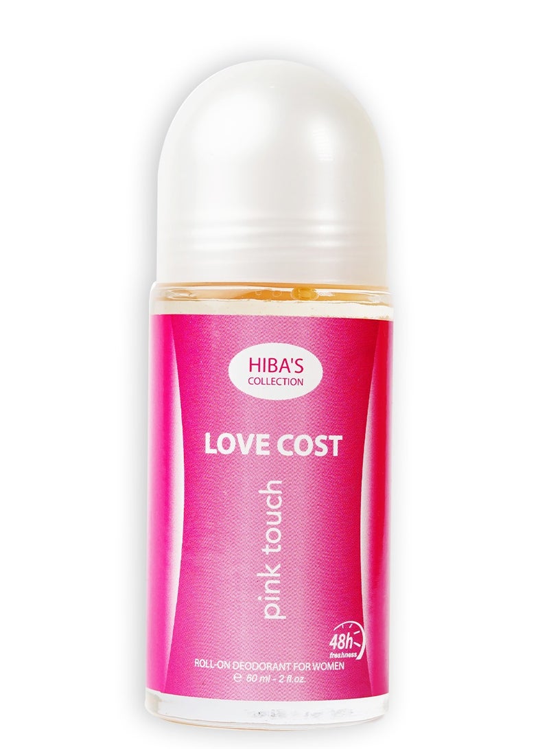 هيبا'ز كوليكشن مزيل العرق لوف كوست بينك تاتش للنساء – 60 مل (2 أونصة سائلة) | أنيقة وطويلة الأمد - Image 1