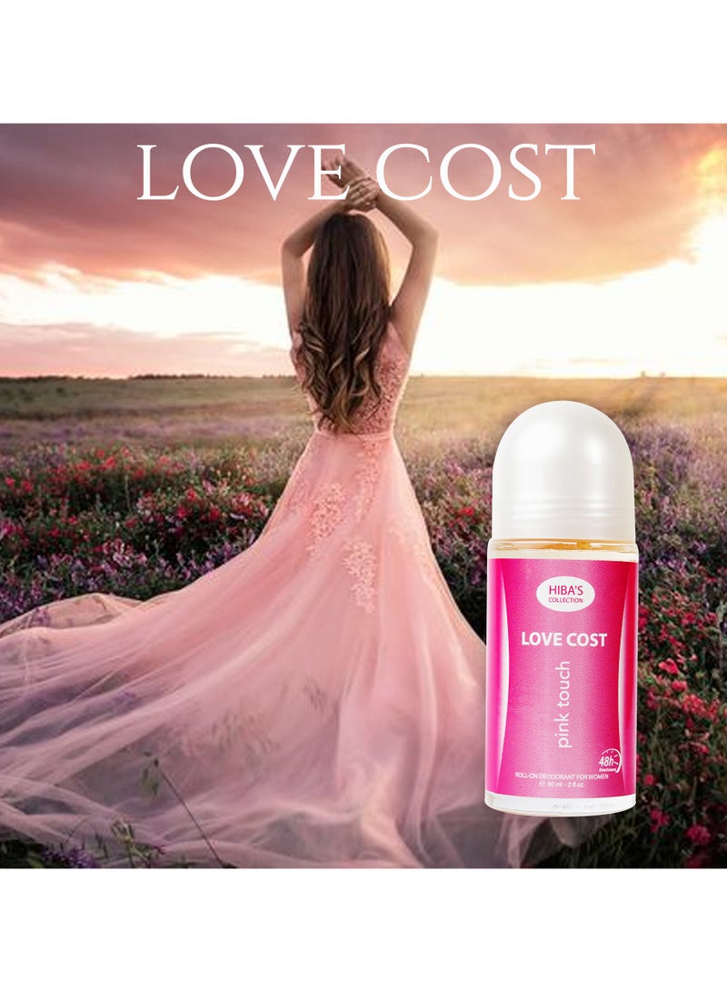 هيبا'ز كوليكشن مزيل العرق لوف كوست بينك تاتش للنساء – 60 مل (2 أونصة سائلة) | أنيقة وطويلة الأمد - Image 2
