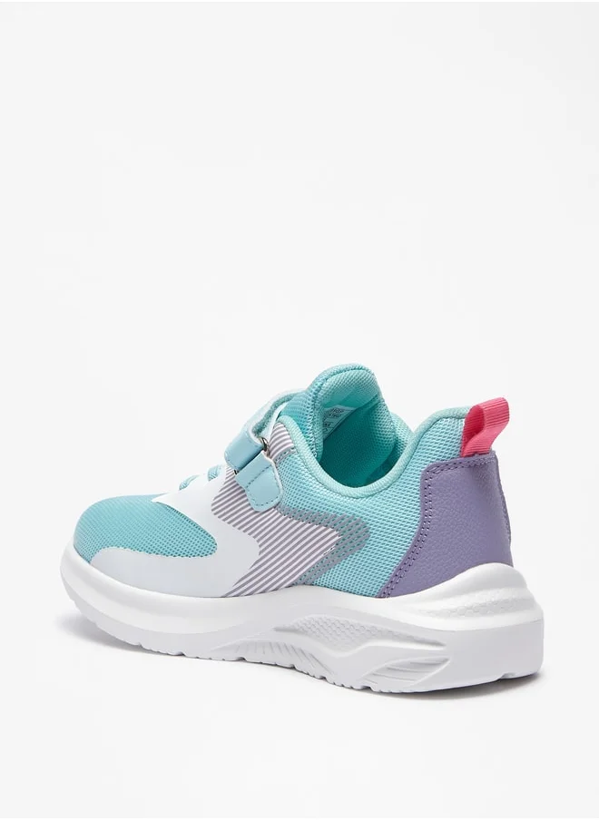 Dash Girls Colourblock Sports Shoes with Hook and Loop Closure