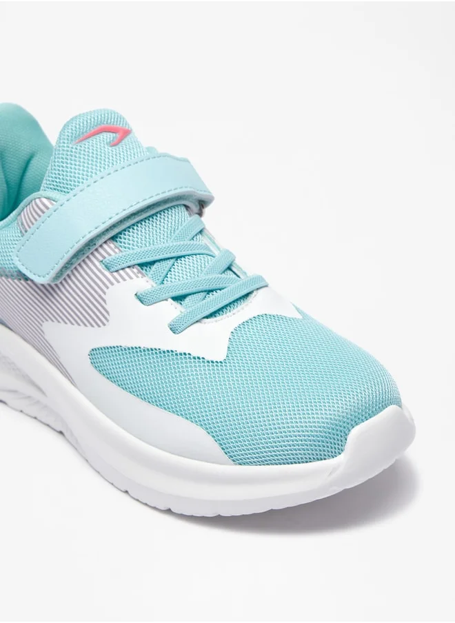 Dash Girls Colourblock Sports Shoes with Hook and Loop Closure