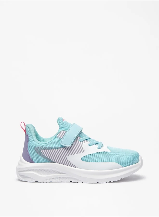 Dash Girls Colourblock Sports Shoes with Hook and Loop Closure