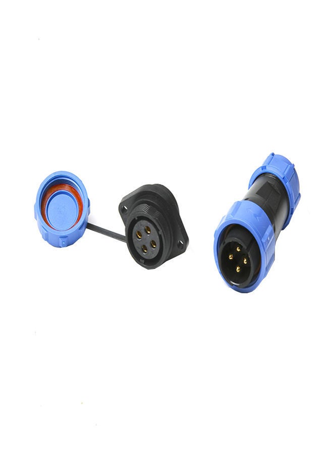 NIBEMINENT 4 Pin Waterproof Aviation Connectors Blue 0.026kg 