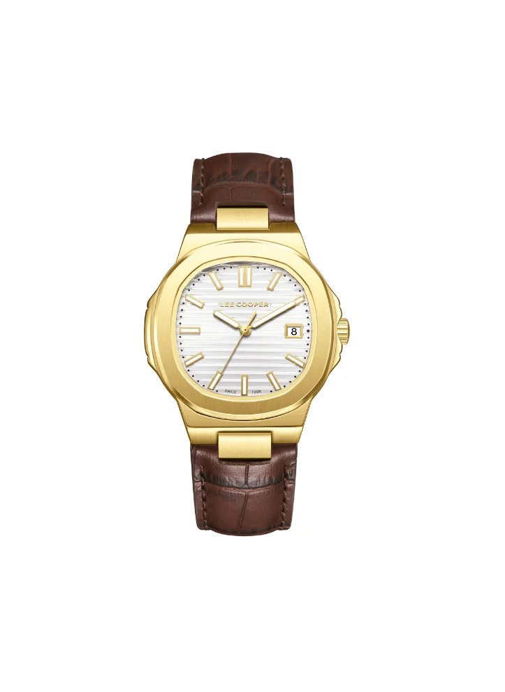 لي كوبر LEE COOPER LC08107.134 Women's Analog Display Watch & Leather Strap Dark Brown