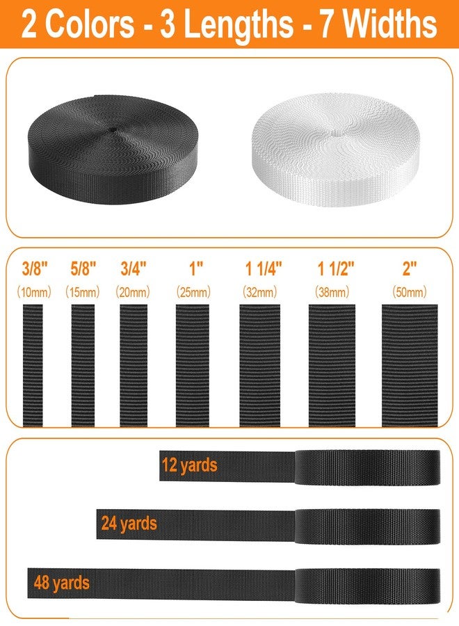 BEYOURD Heavy Duty Polyester Webbing Strap, 12 Yards, Black, Ideal for DIY, Crafts, Outdoor Activities, Load-Related Applications, and More - Image 2