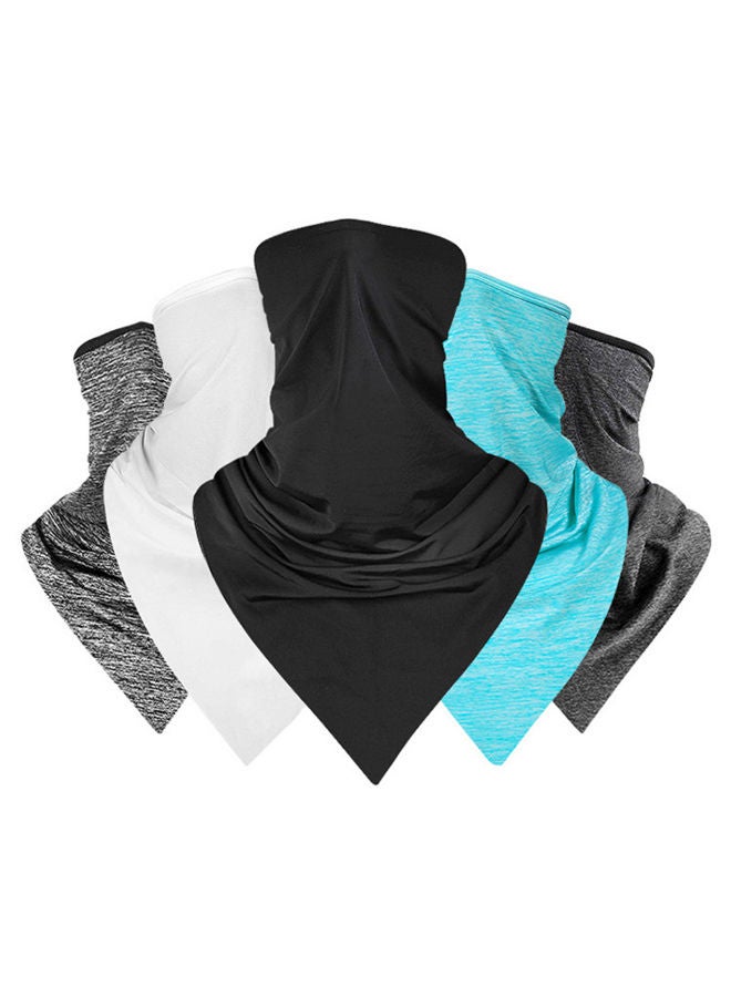NIBEMINENT 5-Piece Triangle Sun Protective Mask Outdoor Cycling Neck Scarf Set - Image 1