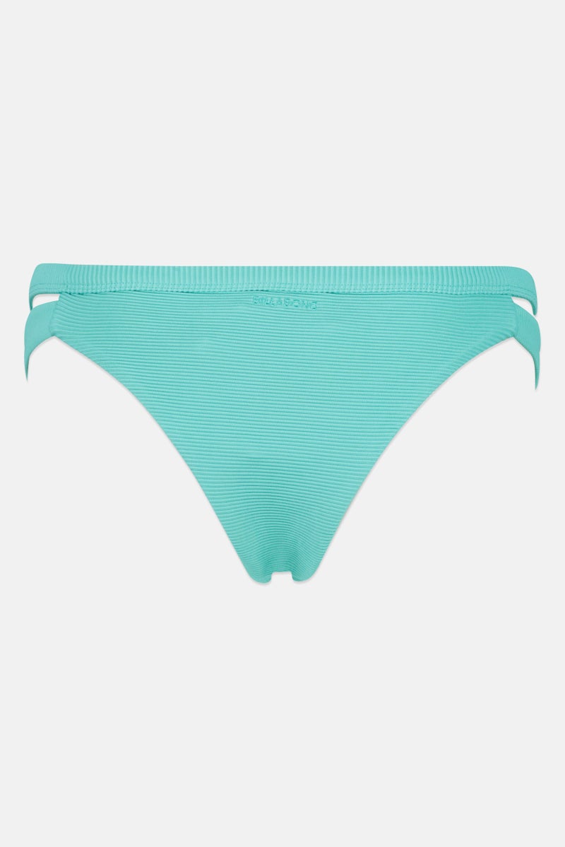 Billabong Women High Leg Ribbed Bikini Bottom, Sea Green - Image 2
