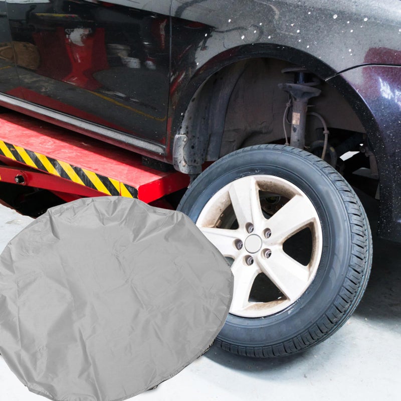 Frost Resistant Windproof Tire Cover 210d Grey Large 82cm For Car Truck RV Trailer - Image 5