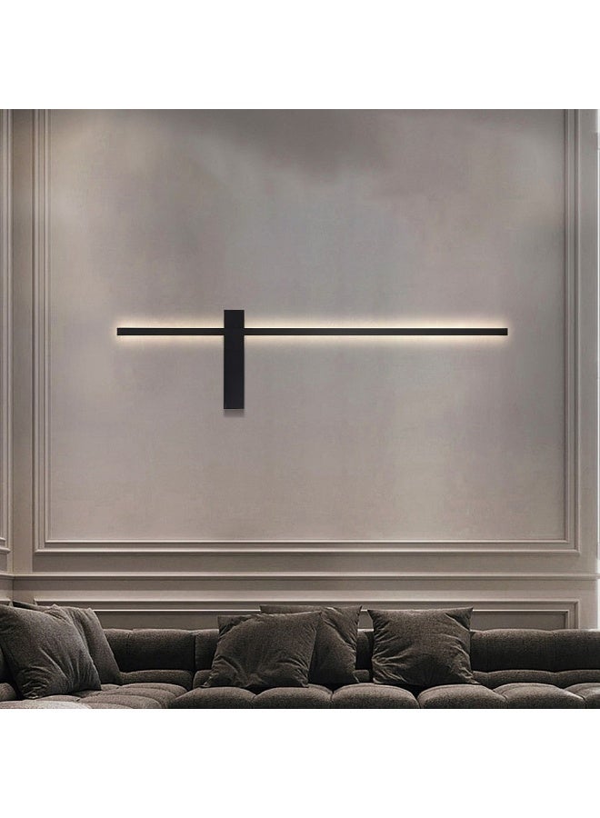 هامر ابليك حائط جداري مودرن اسود 3اضاءات طول 120 سم - Image 1