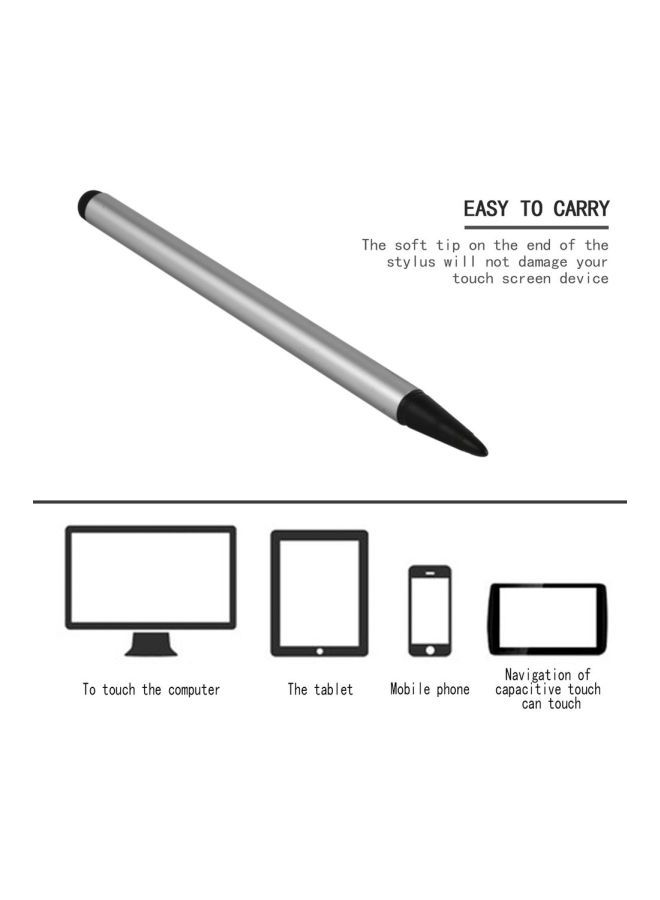 NIBEMINENT Plastic Resistive Stylus Pen Silver/Black - Image 4