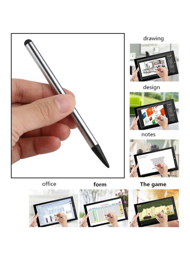 NIBEMINENT Plastic Resistive Stylus Pen Silver/Black - Image 5