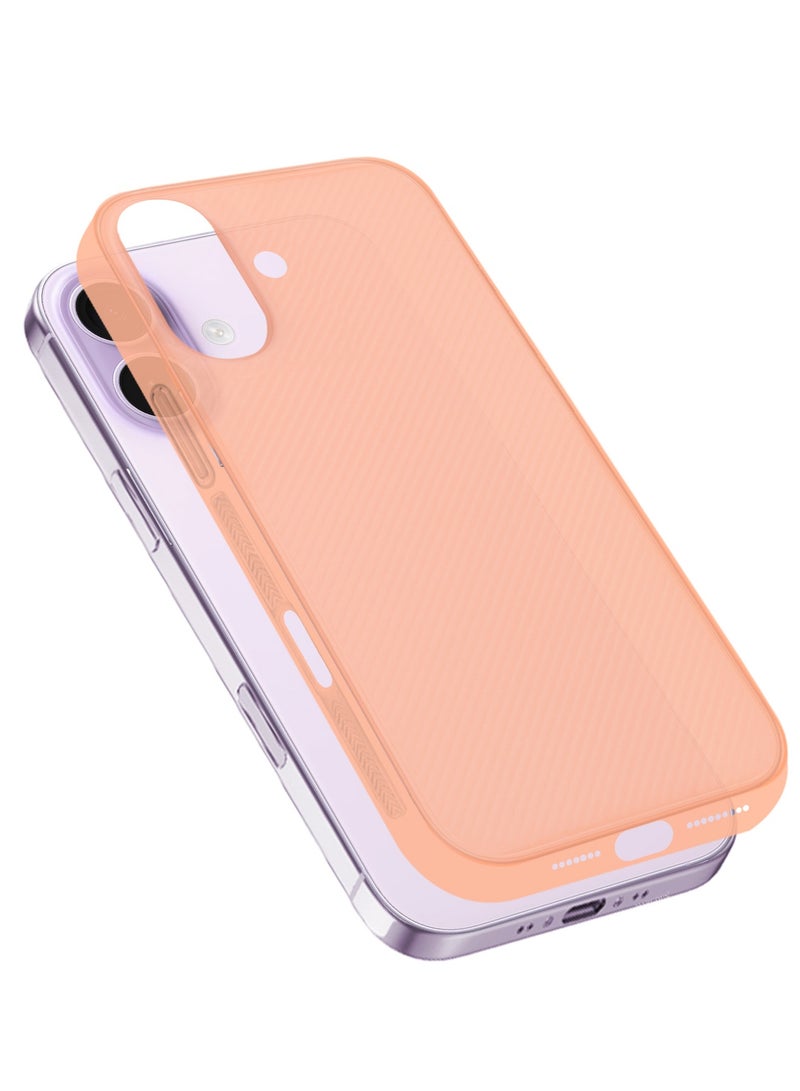 CATANES 2 Packs Case Cover for iPhone 17 - Sturdy Durable Ultra-Thin Case - Air Skin Line Design Transparent Back Cover -  Drop Protection Cover  with 3D Screen Protector - Cosmic Orange - Image 5