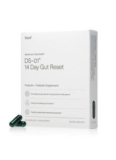 Seed Seed 14 Day Gut Reset - Prebiotic and Probiotic for Women & Men - Digestive Health, Gut Health, Rapid Gut Recovery, Bloating & Constipation Relief - Vegan & Shelf-Stable - 28 Capsules (14-Day Supply)  - Image 1