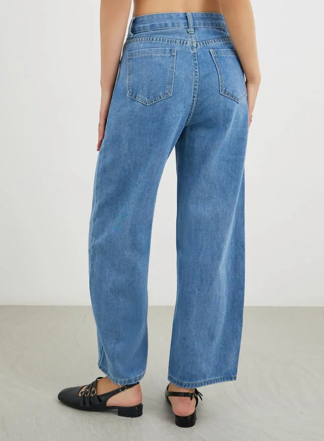 Take Two Take Two Mid Rise Wide Leg Jeans