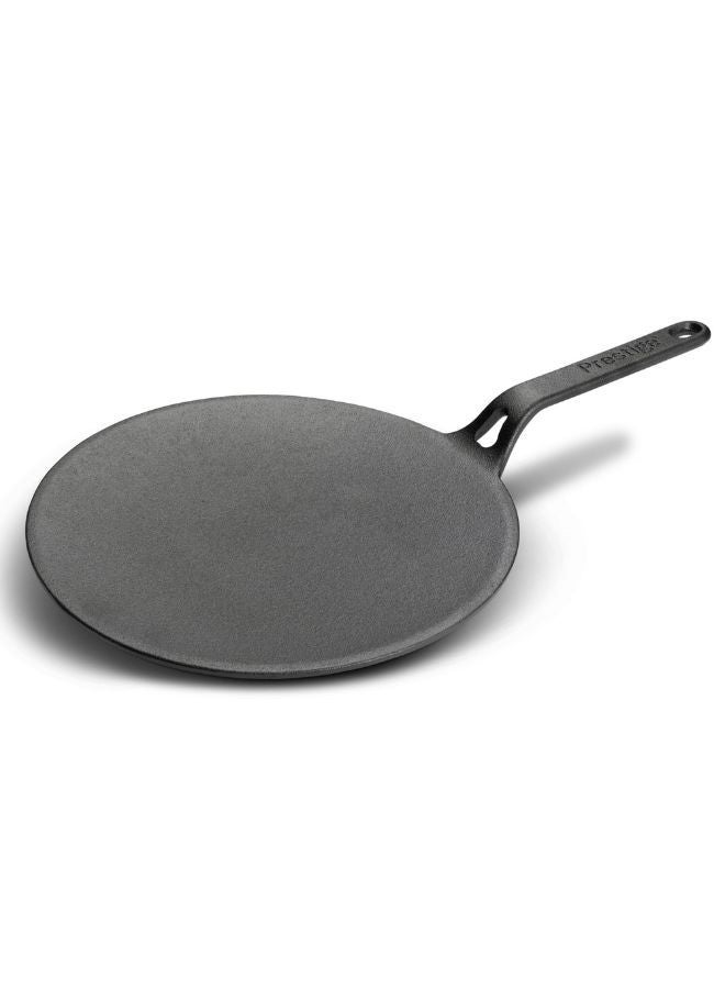 Prestige Cast Iron Curved Tawa 26 cm | Induction Cast Iron Tawa Pan for Roti/Chapati/Dosa  with Stick Handle | Pre-Seasoned Cast Iron Cookware PR48884 - Image 1