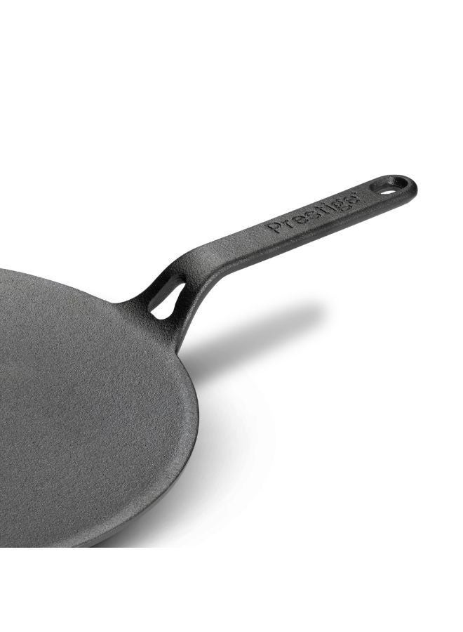 Prestige Cast Iron Curved Tawa 26 cm | Induction Cast Iron Tawa Pan for Roti/Chapati/Dosa  with Stick Handle | Pre-Seasoned Cast Iron Cookware PR48884 - Image 3