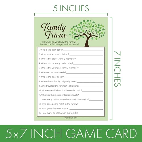 DISTINCTIVS Family Reunion Game Pack - Family Trivia, Most Likely to, Family Feud & Find The Family Member - 4 Game Bundle for 20 Guests - Image 3