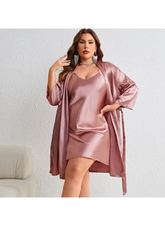 Two-Piece Tie Nightgown And Nightgown Set
