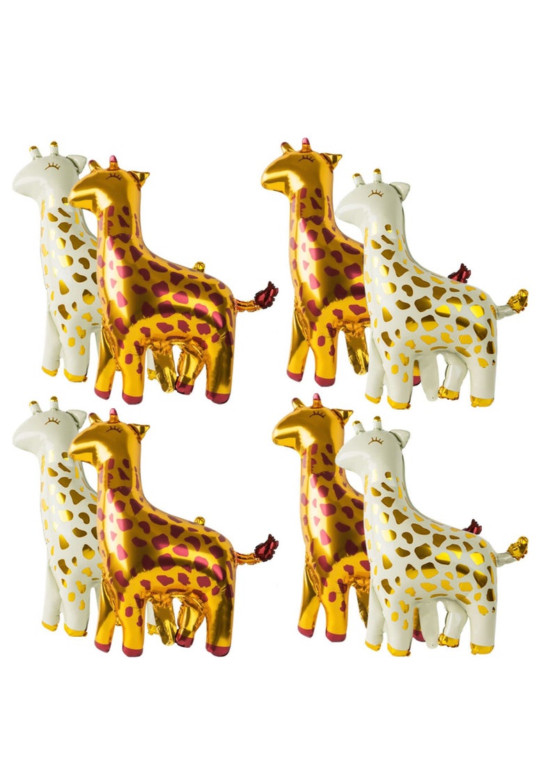 Excefore Giraffe Balloons - Create a Wild Jungle Adventure ,Perfect for Zoo, and Wildlife Theme Parties and Wild One Birthday Decorations Supplies(8 Pcs ) - Image 1