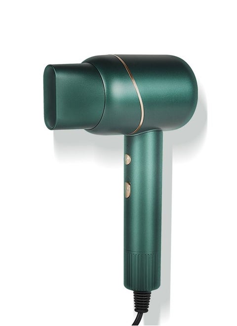 Hair Dryer with Diffuser 1500W Negative Ionic Blow Dryer 2 Heating 2 Speed Cool Button Damage Free Hair with Constant TemperatureHair Care Low Noise Green