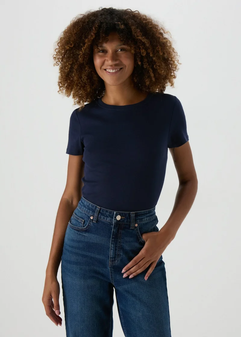Matalan Navy Fitted T-Shirt