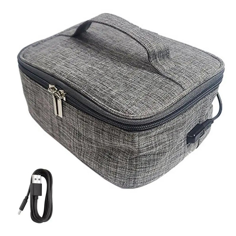 amiciCare Cloth Electric Portable Heating Lunch Bag - USB Powered Bag for Reheating Cooked Meal On-The-Go - Image 1