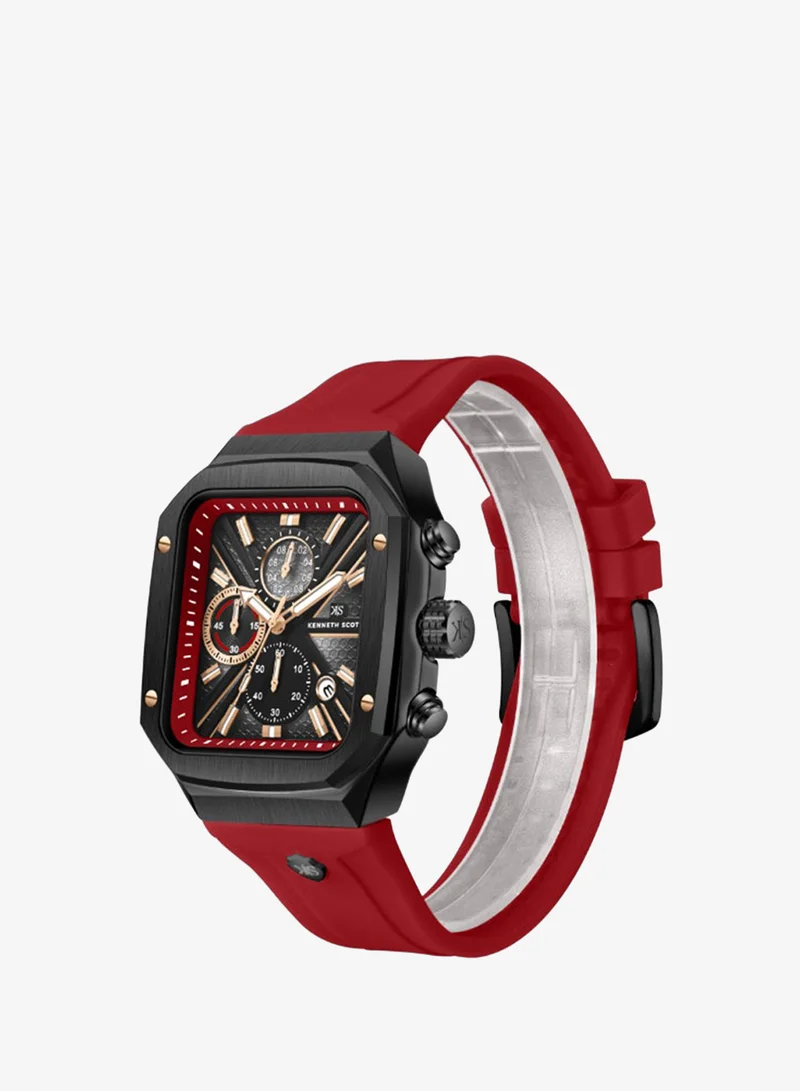 كينيث سكوت Men's Silicone Chronograph  Watch K26104-BSRB - 44 mm