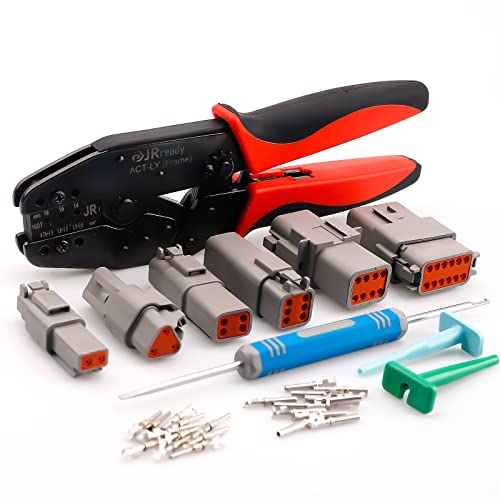 JRready Deutsch Crimp Tool for Stamped Contacts ACTLY16DT Kit Ideal for OffRoad LED Lights Motorcycle Car Rewiring - Image 1