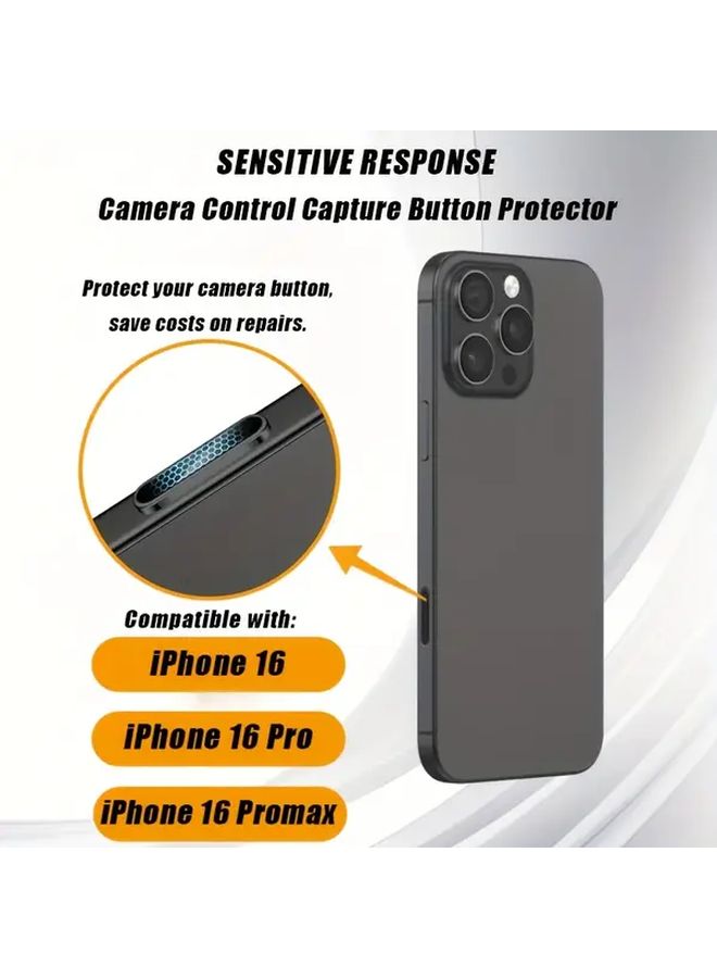 iPhone 16 Pro Max Metal Camera Button Frame 2 Pack Titanium Grey Durable Scratch Resistant - Image 3