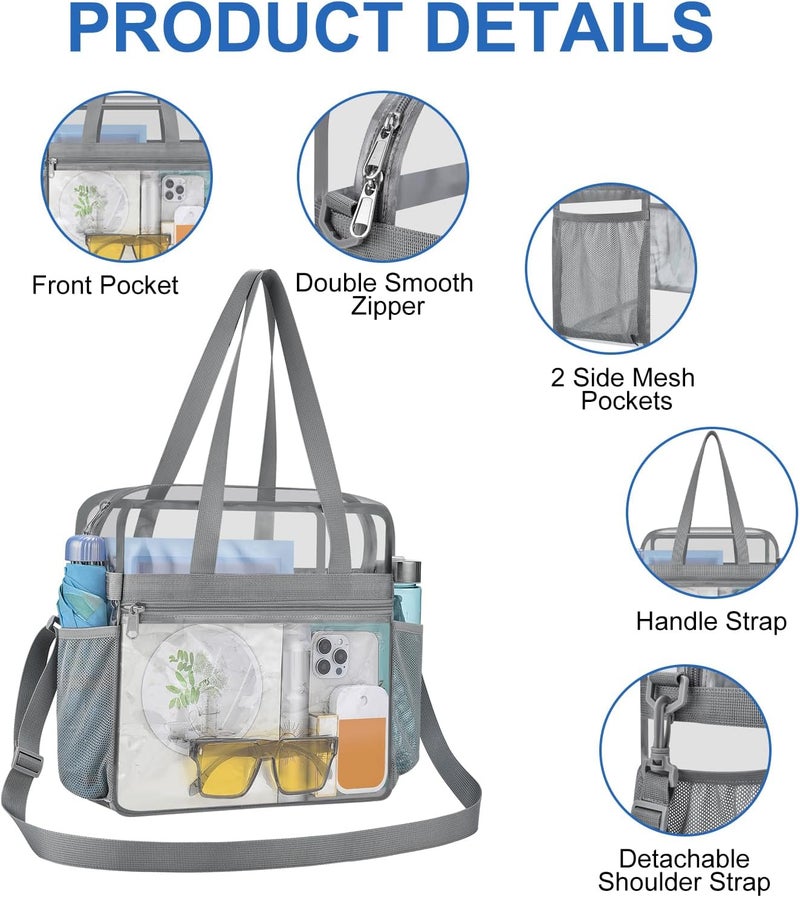 USPECLARE Clear Bag for Stadium Events,Transparent Bag for Work Sports Games Concerts Travel Gym - Image 3
