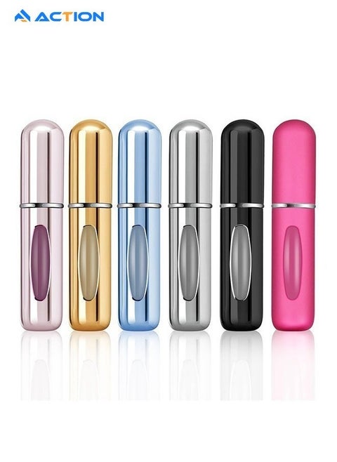 6pcs Portable Mini Refillable Perfume Atomizer Bottles Refillable Spray, Atomizer Perfume Bottles, Fragrance Pump Box for Travel Spray Fragrance Pump Box, Refillable Travel Perfume Atomizer (5ml)