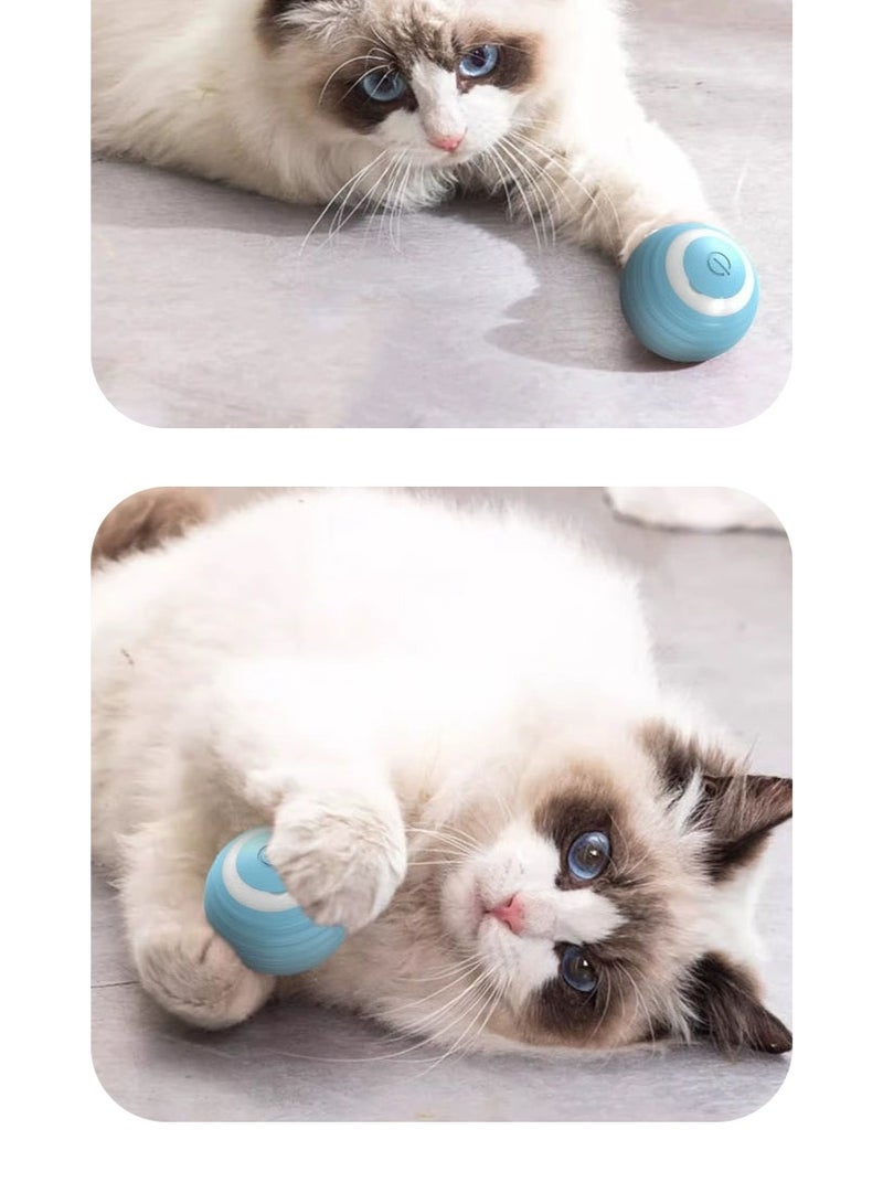 Interactive Cat Ball Toy, Intelligent Indoor Automatic Moving Ball Puzzle Dispel Boredom USB Charging Pet Toy - Image 4