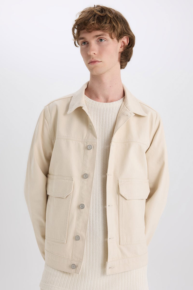 DeFacto Man Slim Fit Buttoned Pocket Denim Jacket  - Image 1