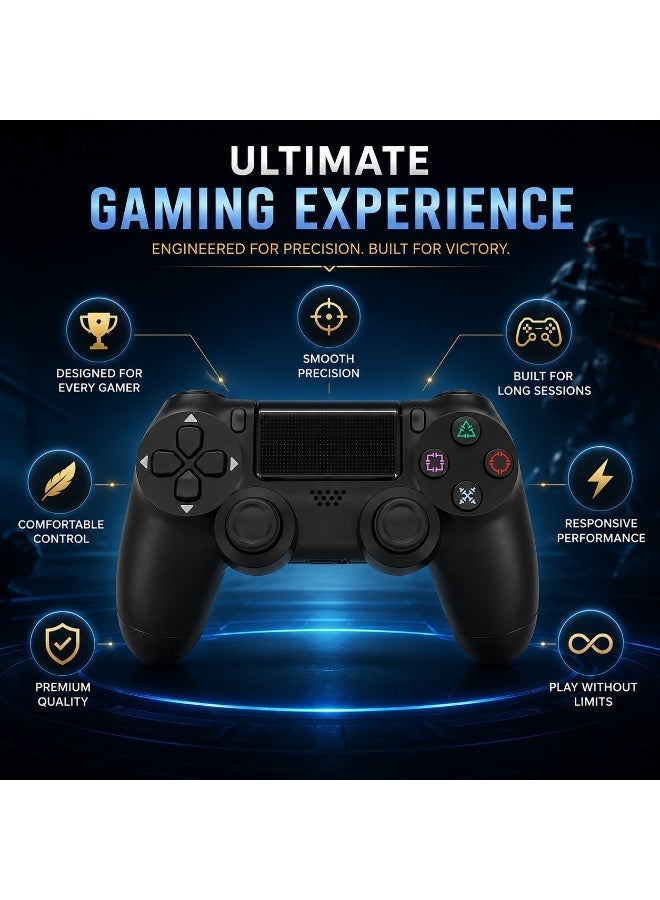 Wireless PS4 Game Controller - Bluetooth Gaming Controller with Dual Vibration, Touchpad, Motion Sensor, Built In Speaker, USB Rechargeable Gamepad - Image 2