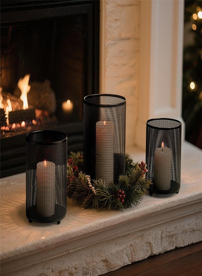 kolnlala Set of 3 Decorative Hurricane Votive Candle Holders . Candlestick for Vintage Style /Elegant Lantern Style Table Centerpiece - Accents for Weddings Functions and Home décor Room - Image 4