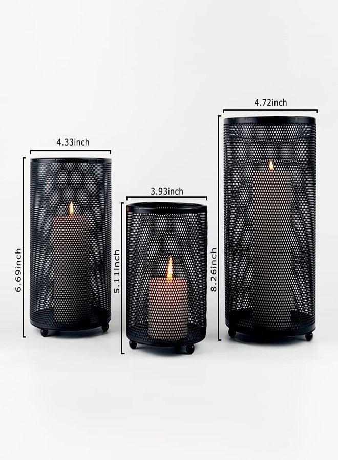 kolnlala Set of 3 Decorative Hurricane Votive Candle Holders . Candlestick for Vintage Style /Elegant Lantern Style Table Centerpiece - Accents for Weddings Functions and Home décor Room - Image 2
