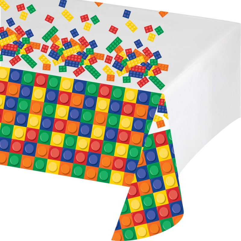Creative Converting Block party Table Cover 54 x 102 Inches